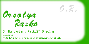 orsolya rasko business card